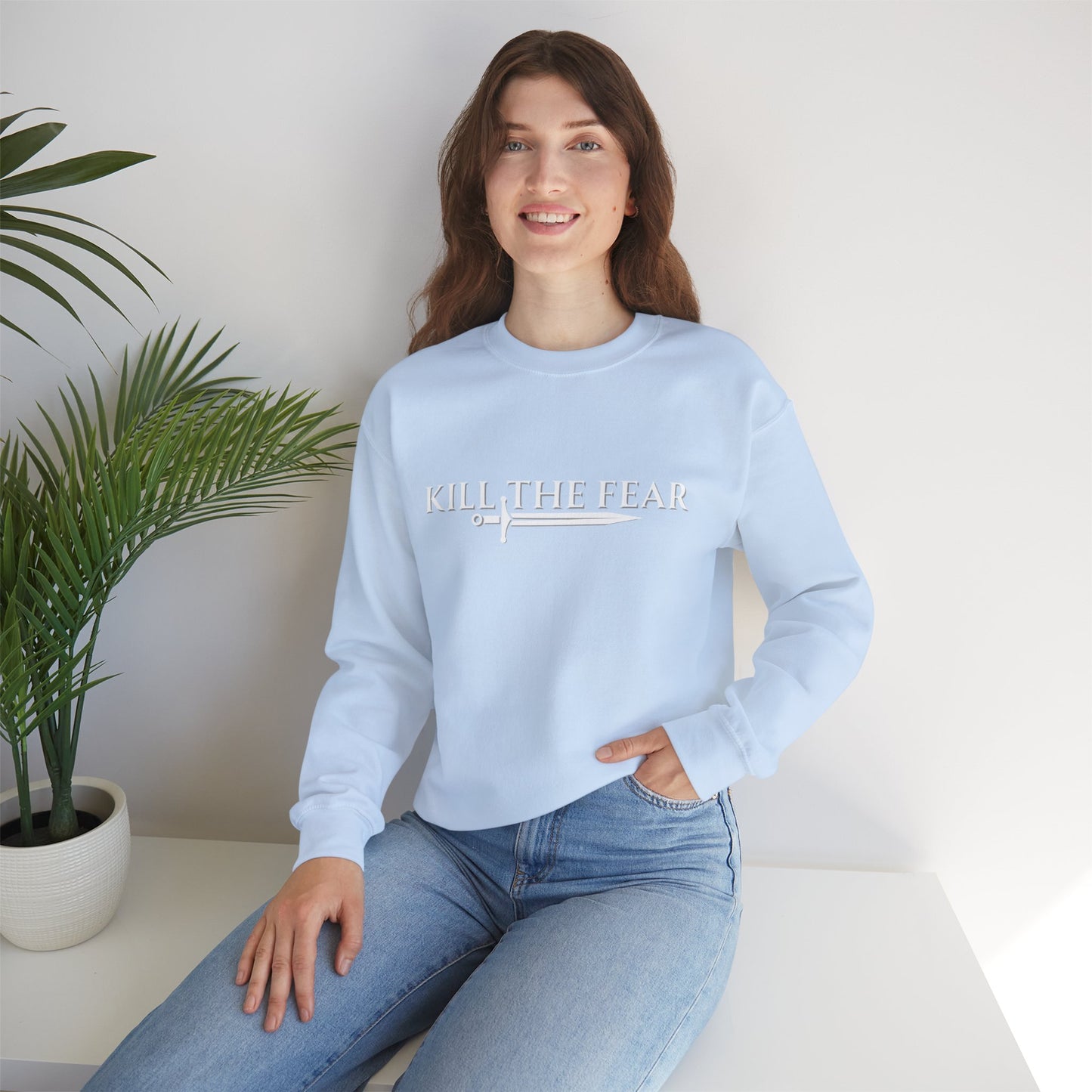 Kill the Fear w/ Sword - Unisex Crewneck Sweatshirt