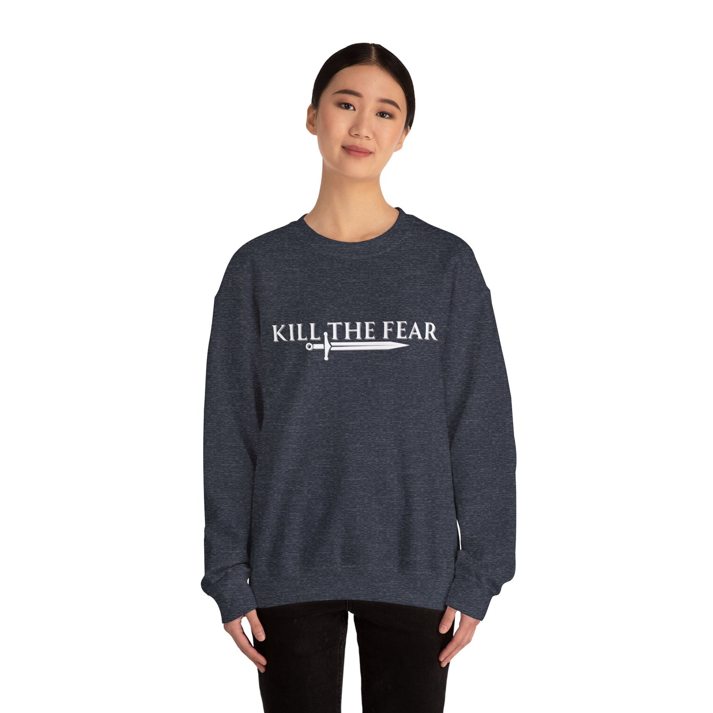 Kill the Fear w/ Sword - Unisex Crewneck Sweatshirt
