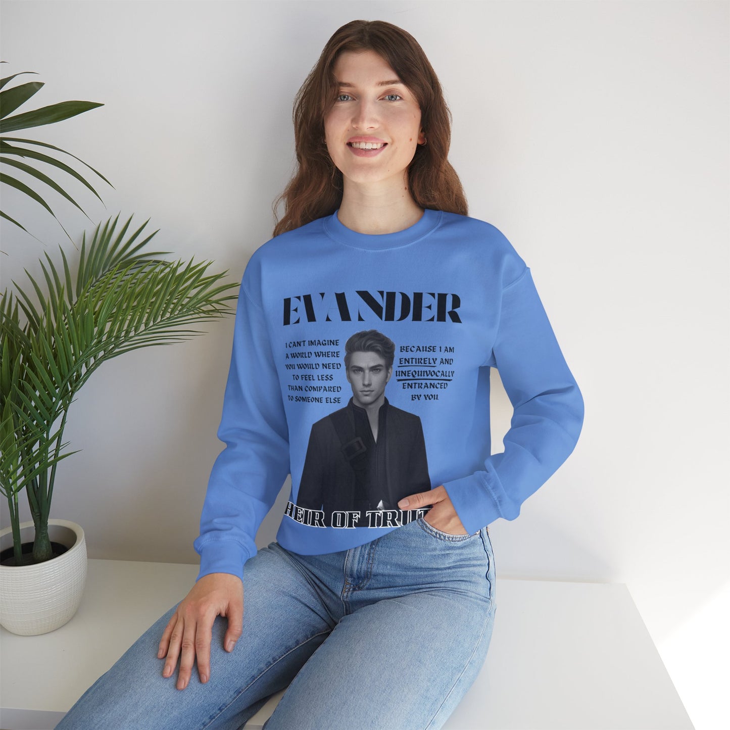 Evander - B&W Character Collection - Unisex Crewneck Sweatshirt