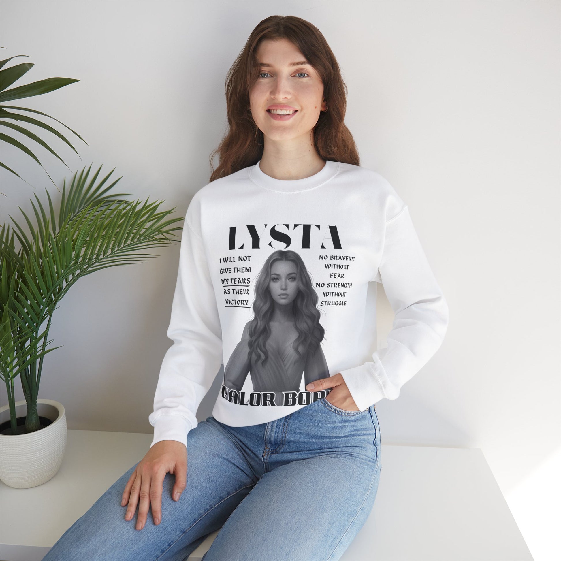 Lysta - B&W Character Collection - Unisex Crewneck Sweatshirt