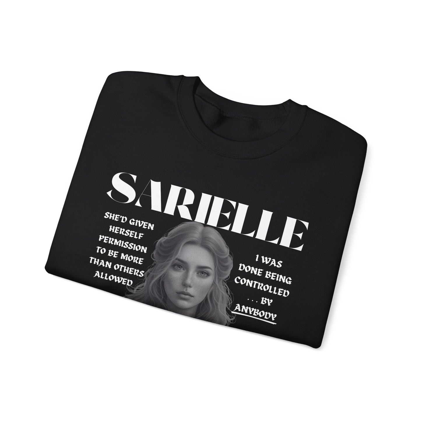 Sarielle - B&W Character Collection - Unisex Crewneck Sweatshirt