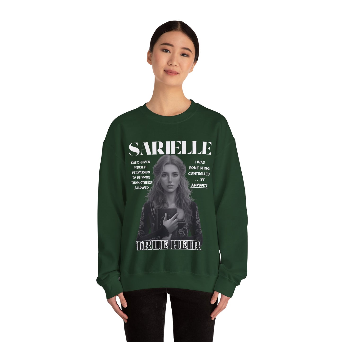 Sarielle - B&W Character Collection - Unisex Crewneck Sweatshirt