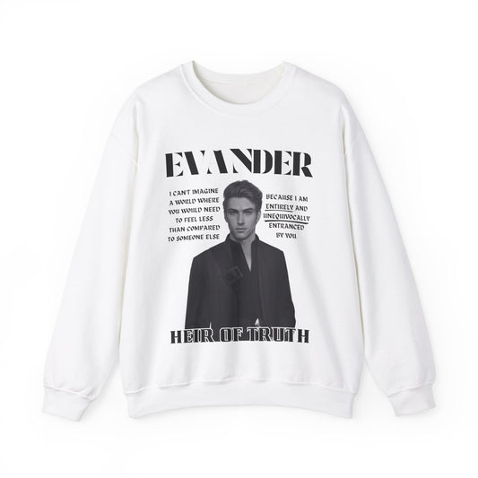 Evander - B&W Character Collection - Unisex Crewneck Sweatshirt