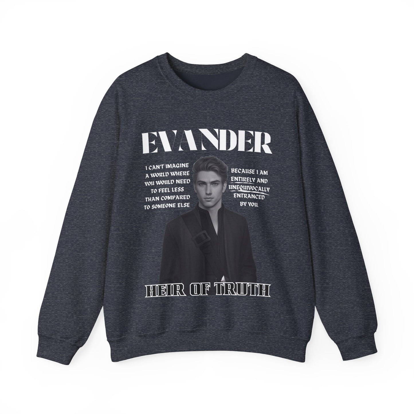 Evander - B&W Character Collection - Unisex Crewneck Sweatshirt