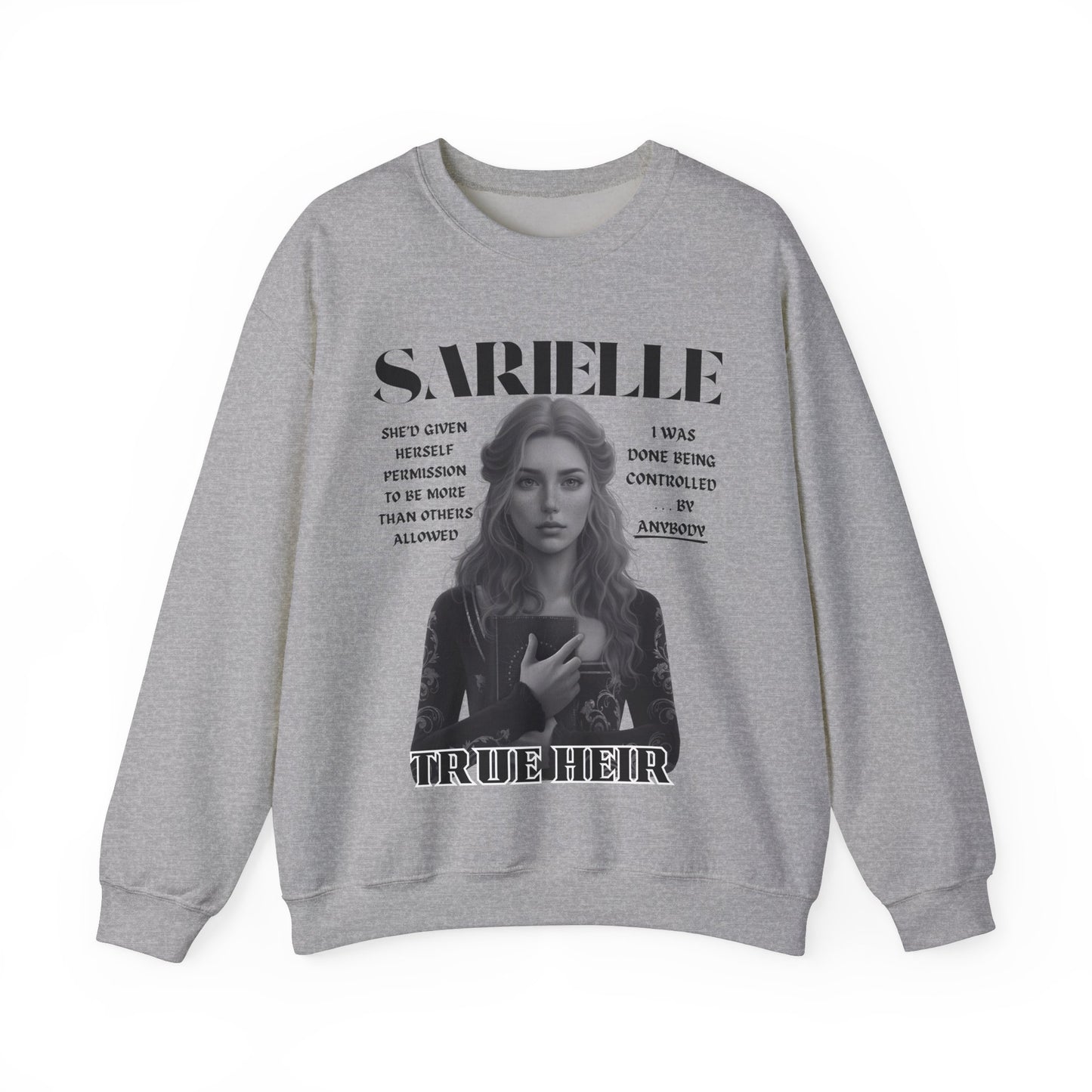 Sarielle - B&W Character Collection - Unisex Crewneck Sweatshirt