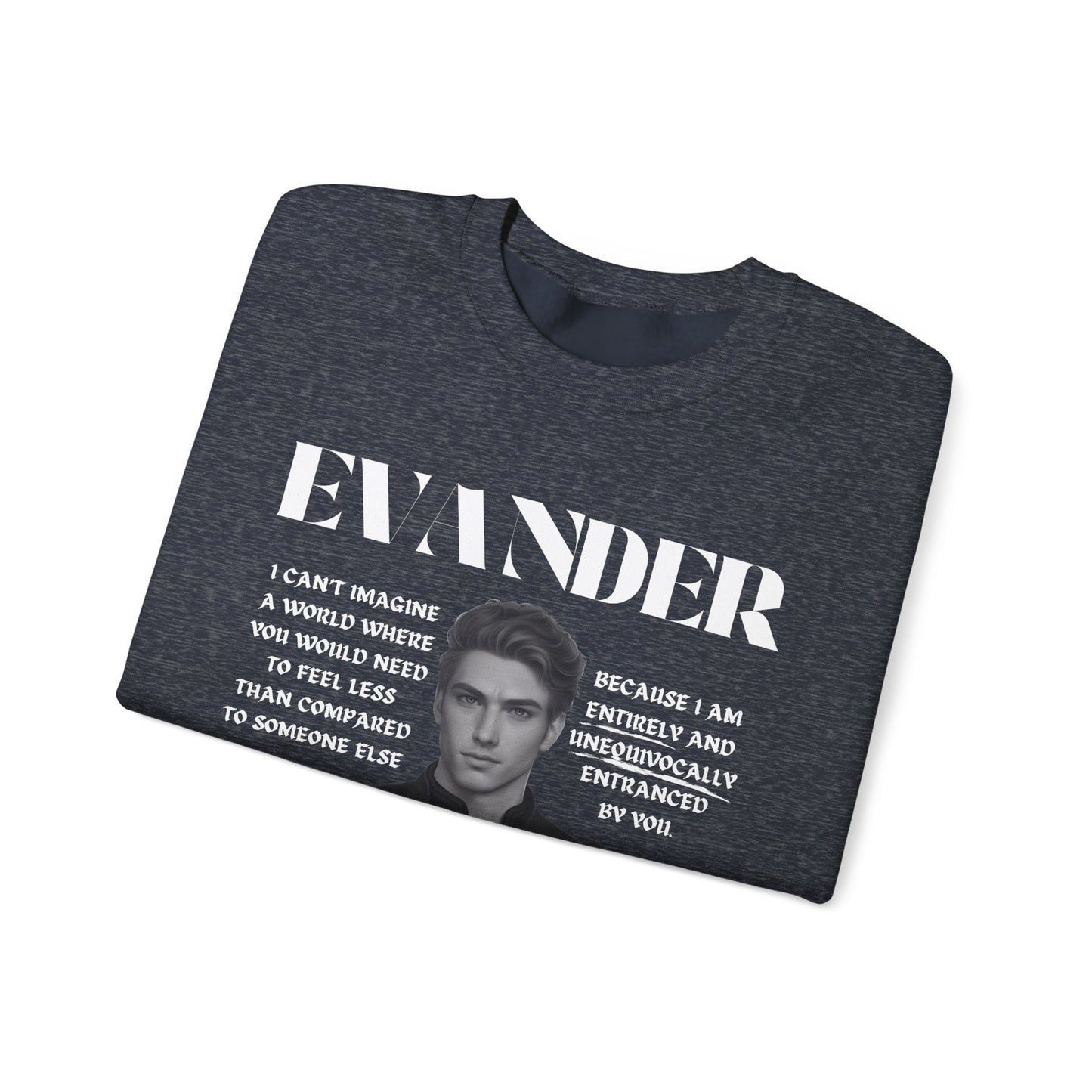 Evander - B&W Character Collection - Unisex Crewneck Sweatshirt