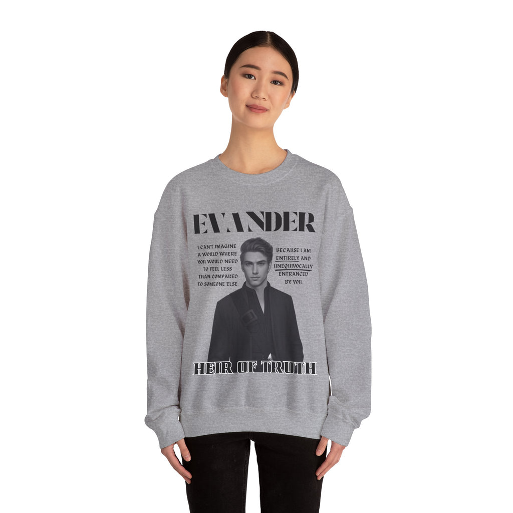 Evander - B&W Character Collection - Unisex Crewneck Sweatshirt