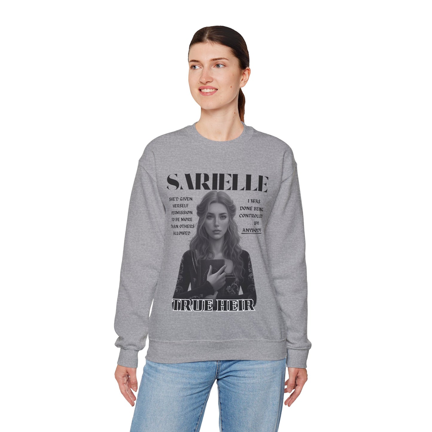 Sarielle - B&W Character Collection - Unisex Crewneck Sweatshirt