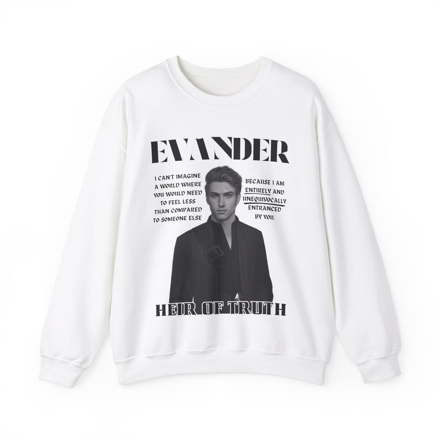 Evander - B&W Character Collection - Unisex Crewneck Sweatshirt