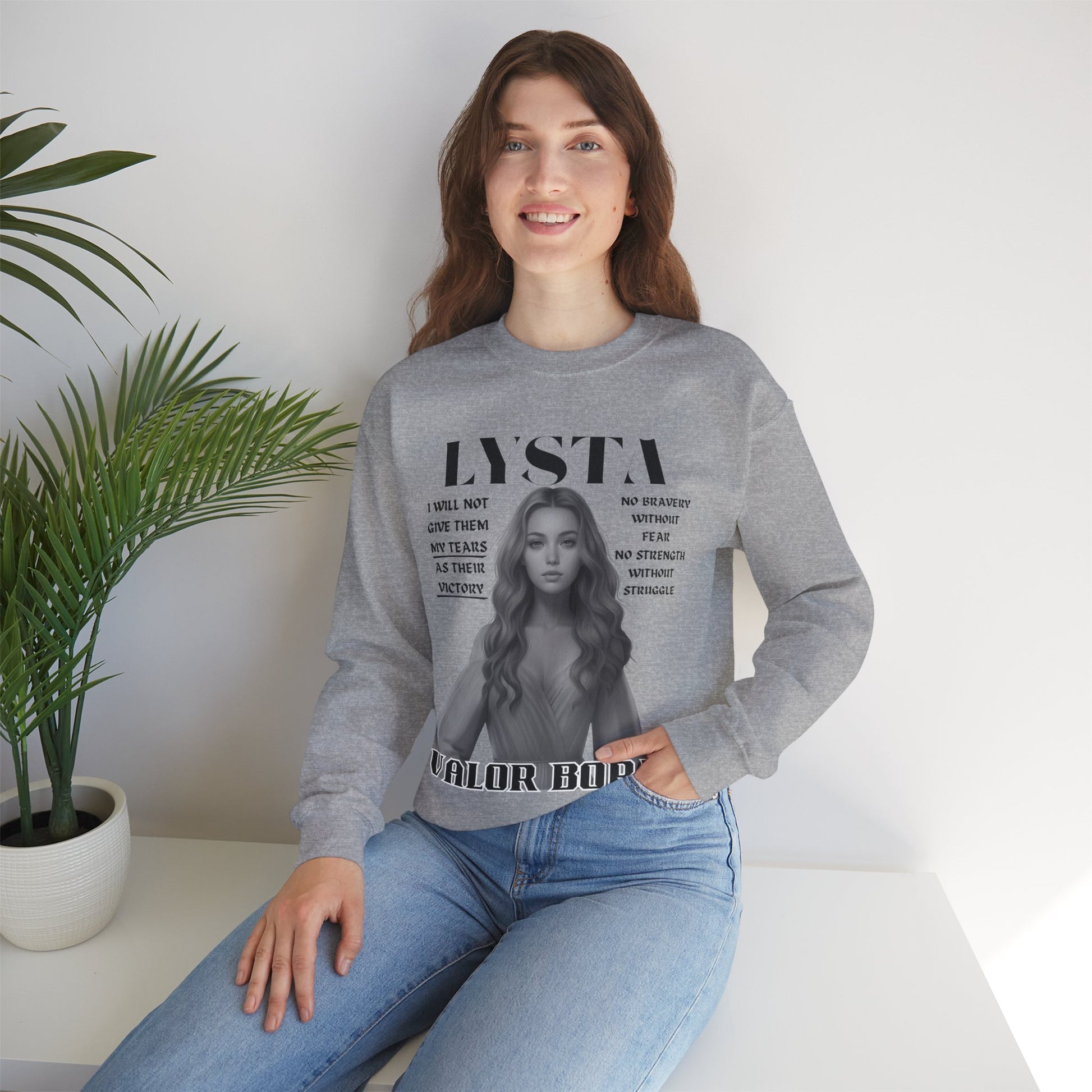 Lysta - B&W Character Collection - Unisex Crewneck Sweatshirt