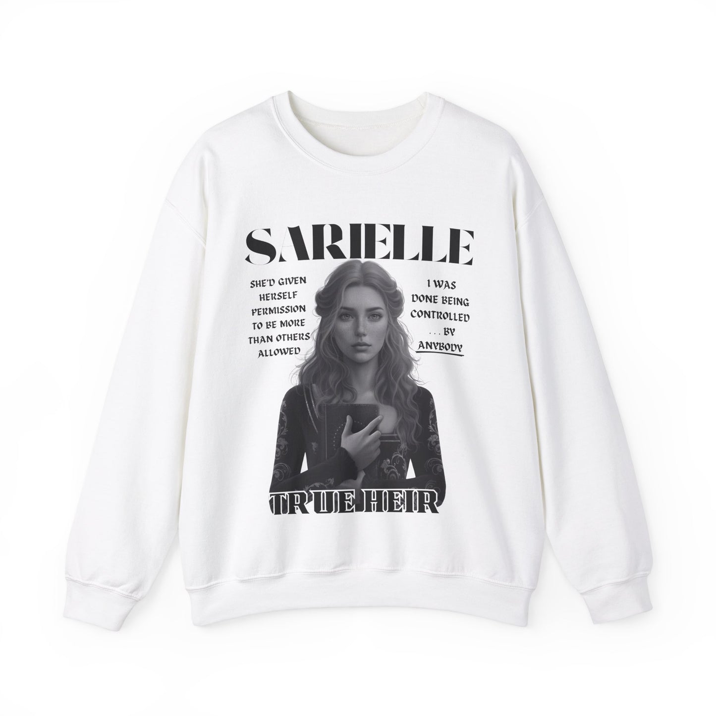 Sarielle - B&W Character Collection - Unisex Crewneck Sweatshirt