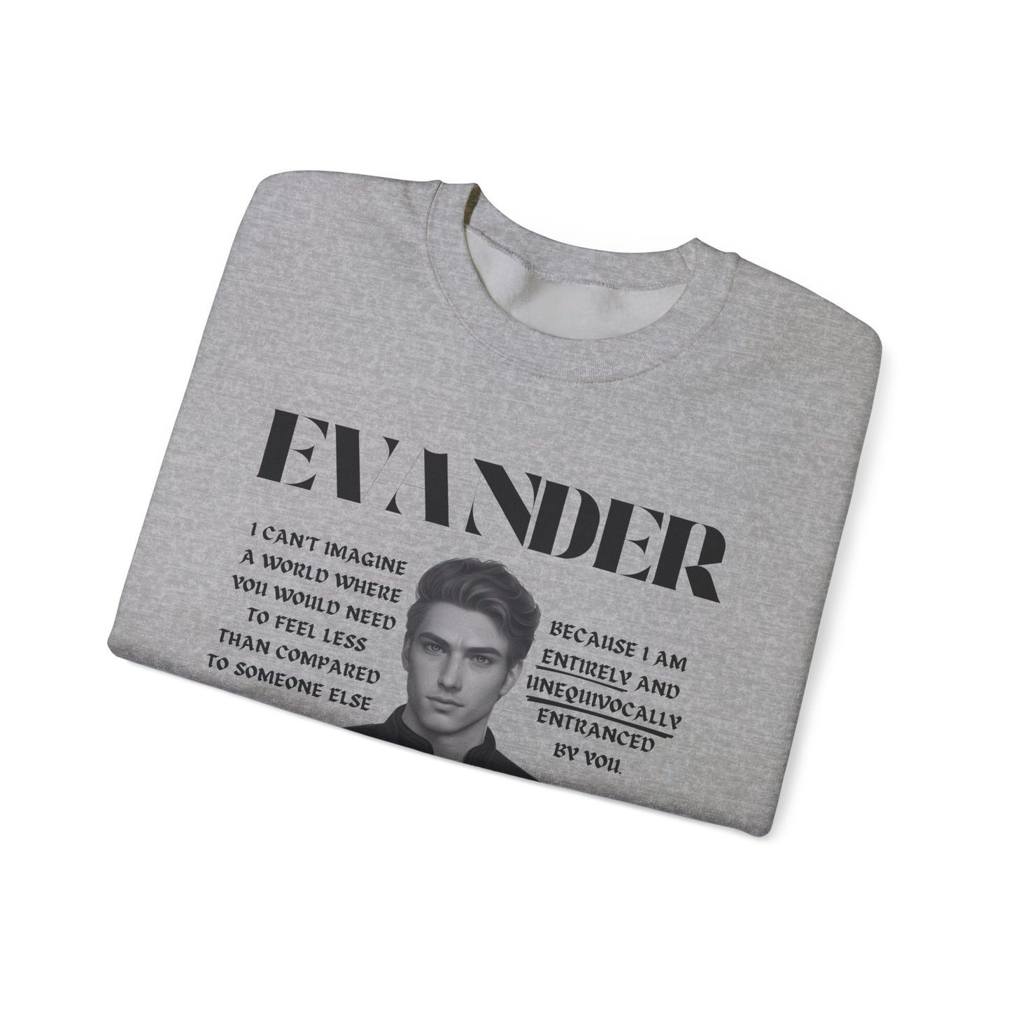 Evander - B&W Character Collection - Unisex Crewneck Sweatshirt