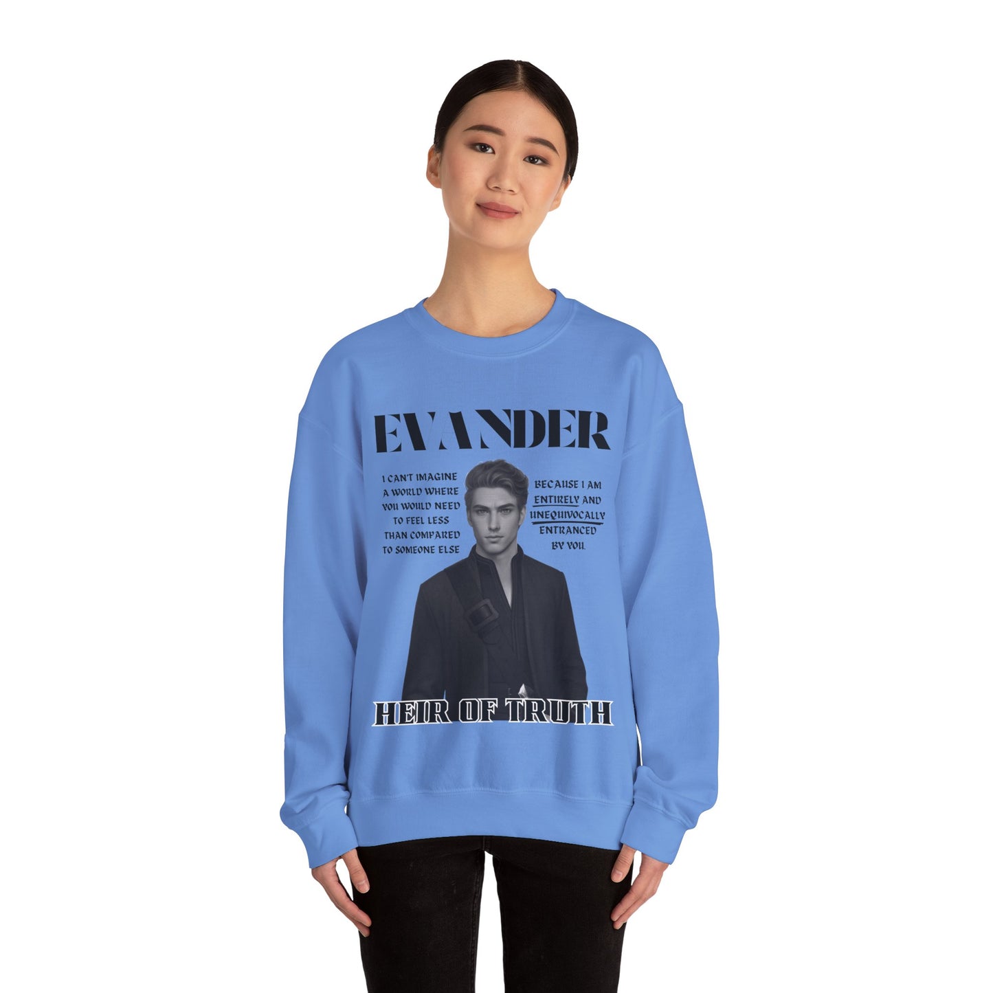 Evander - B&W Character Collection - Unisex Crewneck Sweatshirt