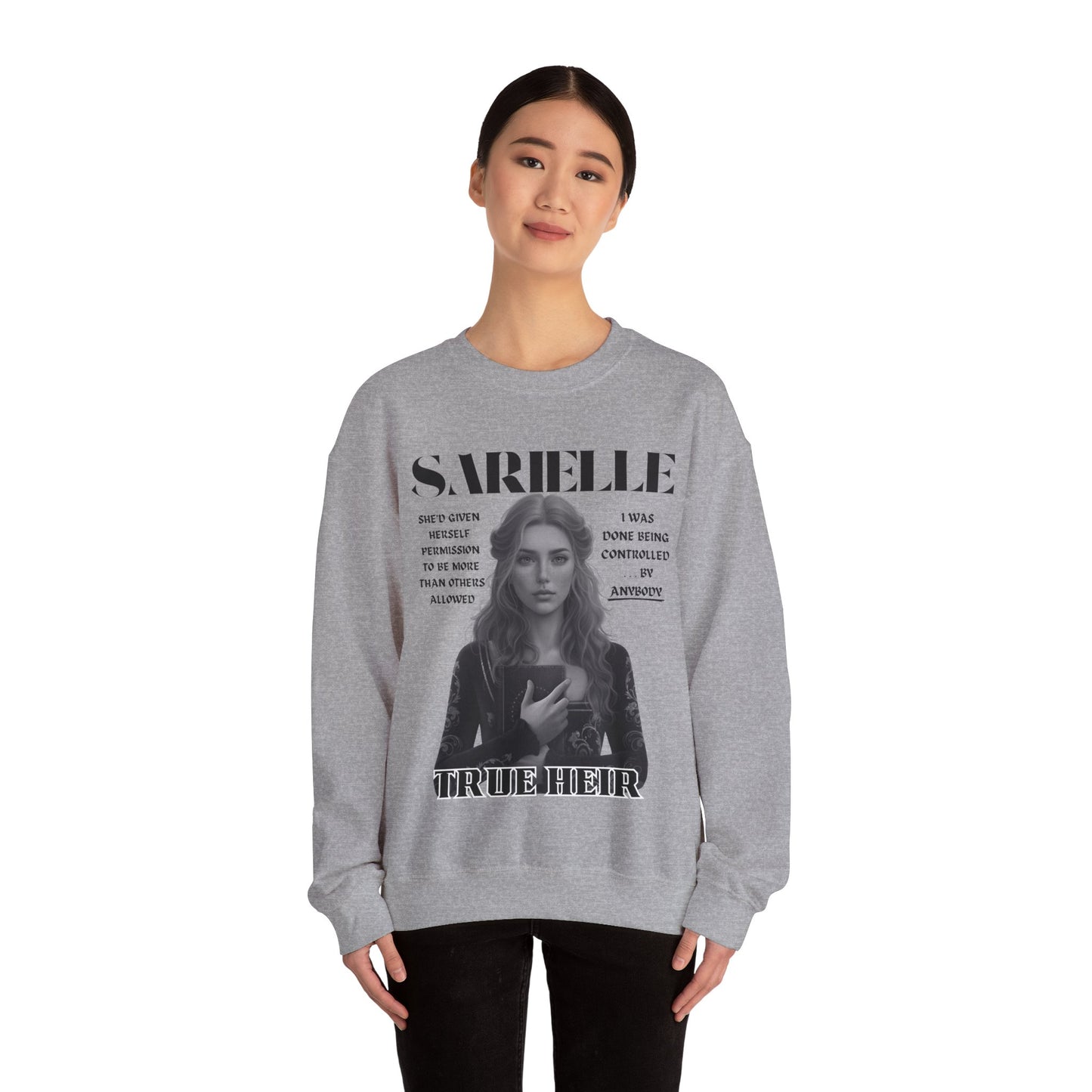 Sarielle - B&W Character Collection - Unisex Crewneck Sweatshirt