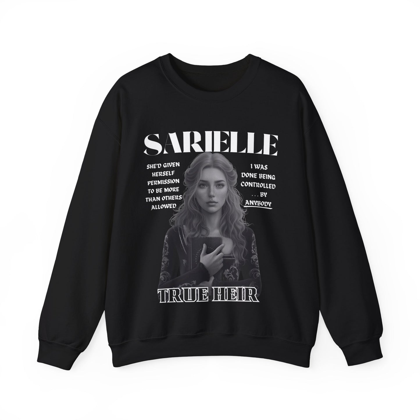 Sarielle - B&W Character Collection - Unisex Crewneck Sweatshirt