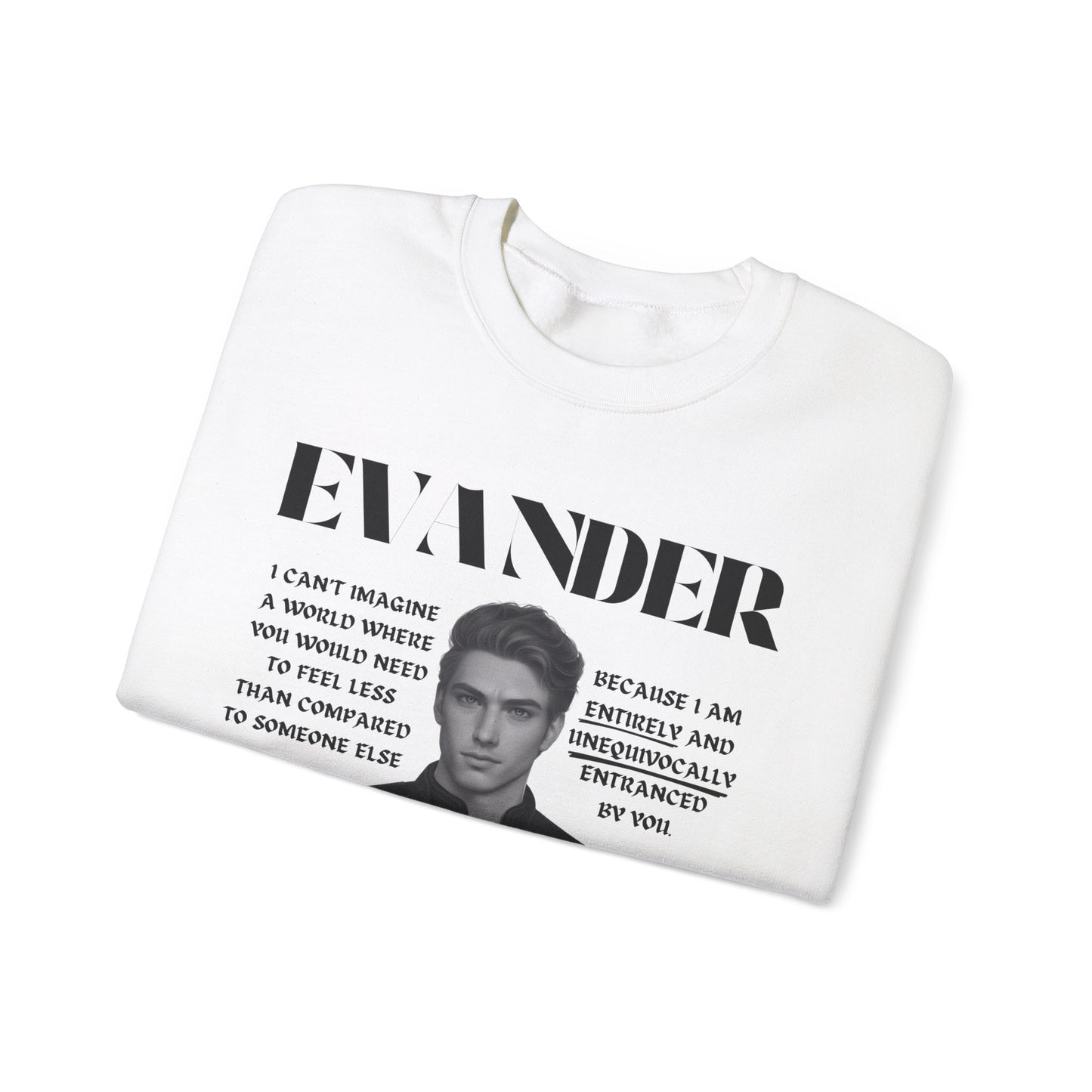 Evander - B&W Character Collection - Unisex Crewneck Sweatshirt