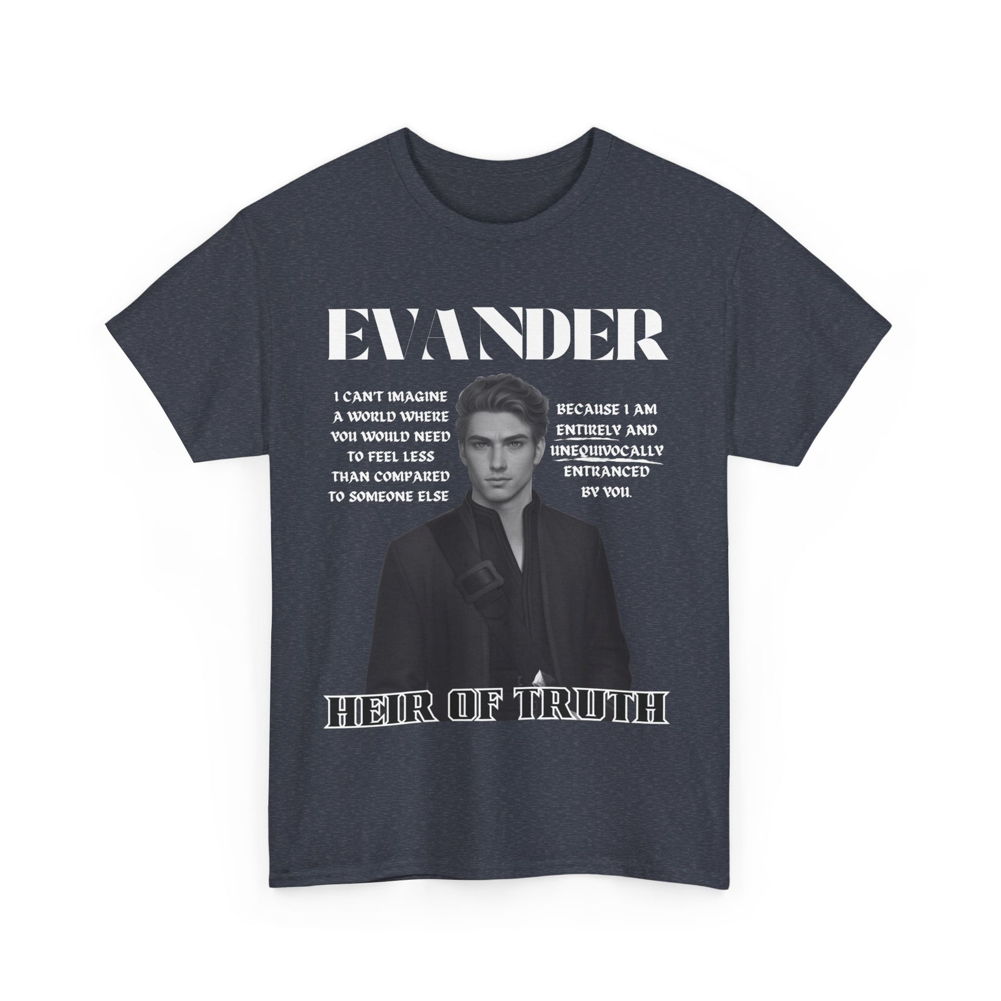 Evander - B&W Character Collection - Unisex Heavy Cotton Tee